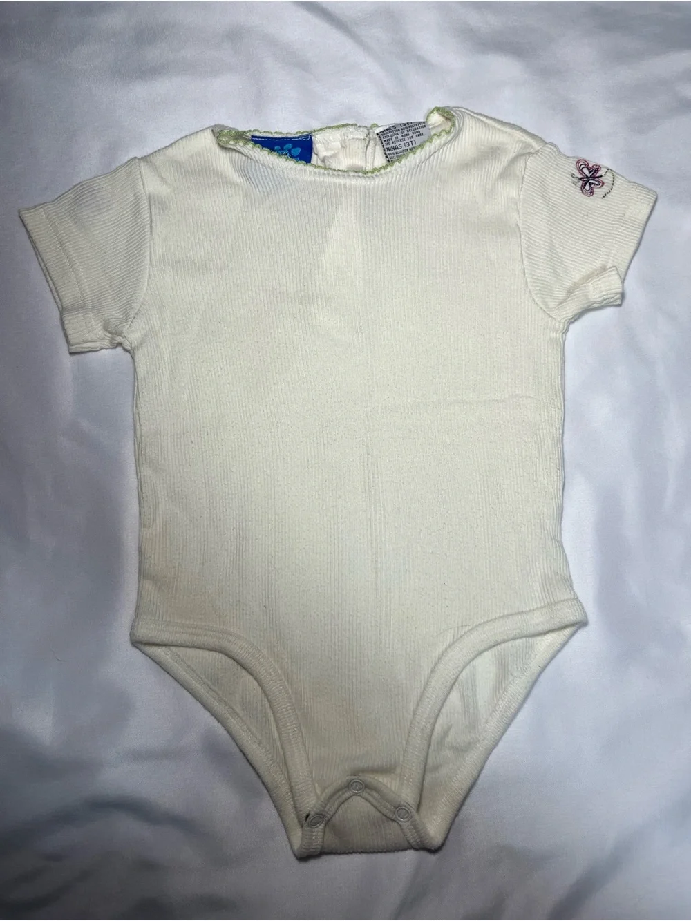 Vintage 2001 Blue’s Clues Bodysuit Butterfly White Purple Girls Size 3T